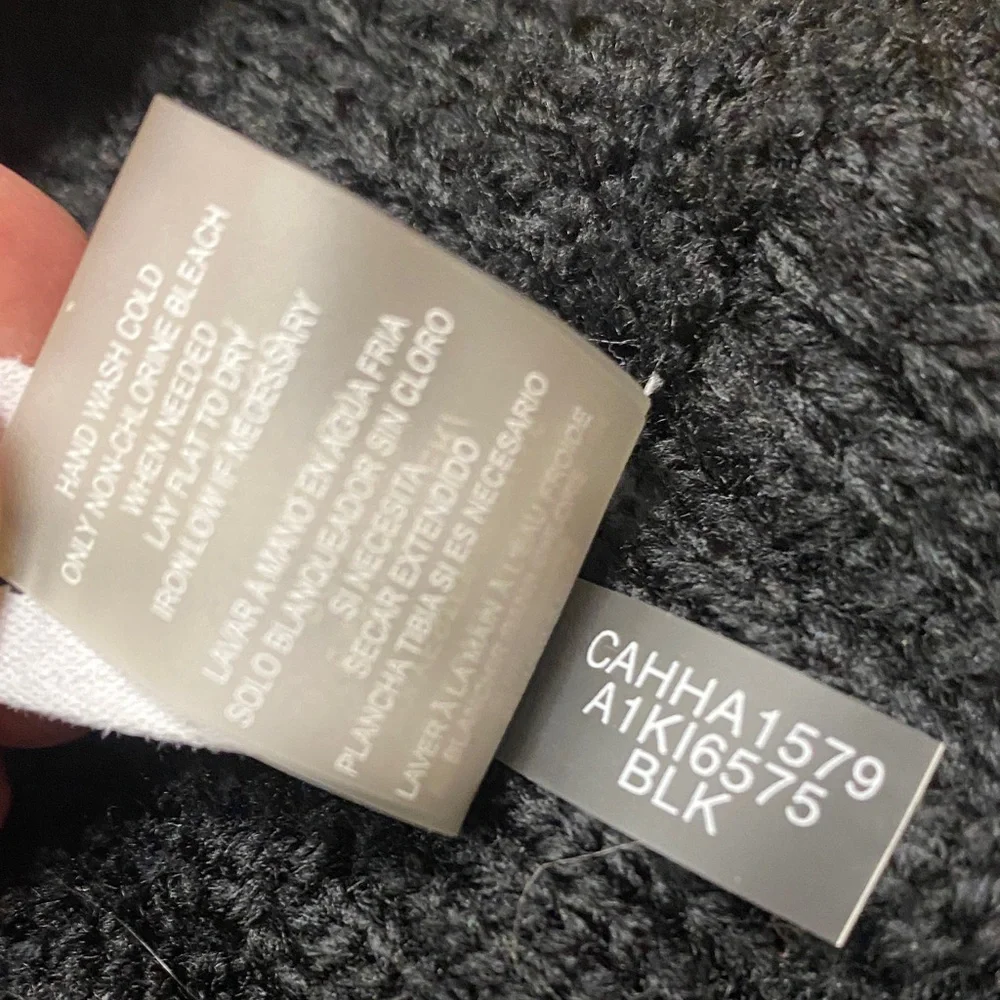 Calvin Klein Black Knit Infinity Scarf Unisex Fall Cozy Winter